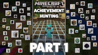 Getting Every Single Minecraft Bedrock Achievement [PART 1]