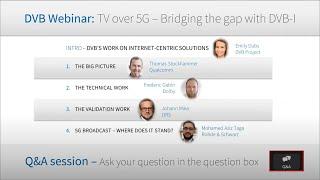 DVB Webinar: TV over 5G – bridging the gap with DVB-I