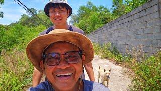 Út Huy Đẩy Bà Bá Trên Xe Rùa Lụm Củi Về Nấu "MÌ XÀO TAM SÊN" Thử Lò Mới | uthuyvlogs.