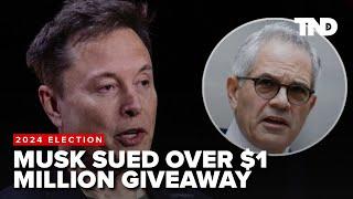 Elon Musk sued over 'illegal lottery' linked to America PAC $1 million giveaway