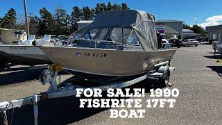 (SOLD) 1990 FishRite 17ft Boat with 2014 mercury 60hp