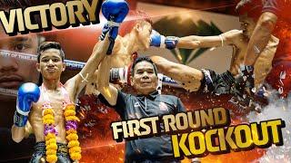 Muay Thai knockout in the first round - Chaiyalek Punch it Gym Koh Samui