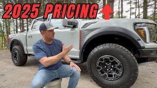 2025 F-150 Raptor Pricing released comparing to the 2024 and some changes noticed