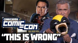 Bruce Campbell Takes On Sexy Popcorn Buckets, Talks New Hysteria! Show -  San Diego Comic-Con 2024