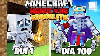 SOBREVIVÍ 100 DÍAS como un ESQUELETO en MINECRAFT HARDCORE!