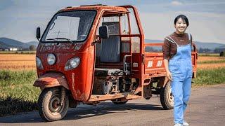 Genius girl to help neighbors to renovate the tricycle is about to be scrapped  the whole car onl