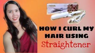 How I curl my hair using straightener (2 in 1 nova straightener)