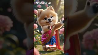 Cute puppy crazy dance  | #funnyanimals #puppy #funnyvideo #youtubeshorts #shortsfeed