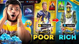 Free Fire Noob Poor Id To Rich Pro Id In 10 Mins I Bought Everything From Store -Garena Free Fire