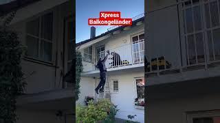 Balkongeländer weiss pulverbeschichtet - Xpress Montage in 3 Stunden  #balkon #