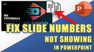 SOLVED: Slide Numbers Not Showing in PowerPoint | Reset Slide Numbers