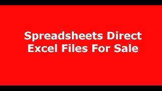 @Spreadsheetsdir Spreadsheets Direct - Excel Files