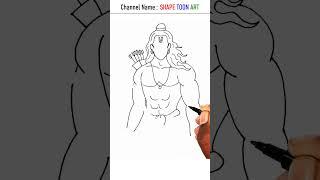 Lord Ram drawing easy - Jai shree ram drawing - #shorts #drawing #lordram #lordrama #ramnavami #art