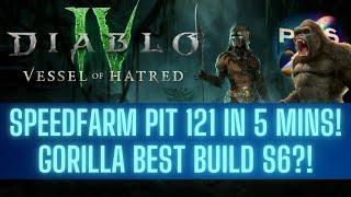 Diablo 4 | SPEEDFARMING Pit 121 in 5 MINUTEN! Crushing Hands BEST BUILD SEASON 6