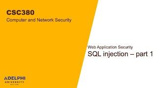 SQL Injection - Part 1