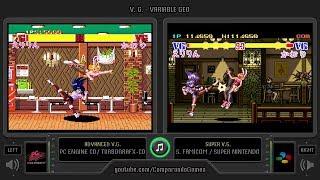 V.G. Variable Geo (Pc Engine CD vs SNES SFC) Gameplay Comparison | VCDECIDE