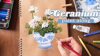 How to Paint Flowers | Easy Geraniums for Beginners