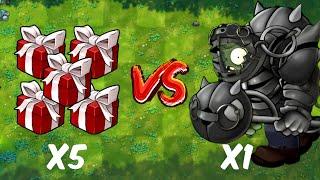 PVZ 1 Fusion Challenge! 5 Fusion Plants Boxes VS 1 Titan Gargantuar - Who Will Win?