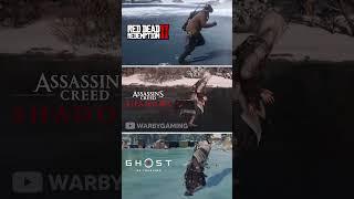 AC Shadows vs RDR2 vs Ghost of Tsushima | Ice Physics