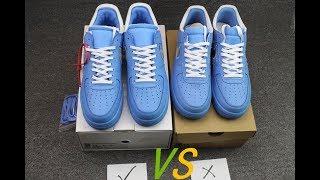 Real Vs Fake Off White X Nike Air Force One  'mca' unboxing Comparision Review