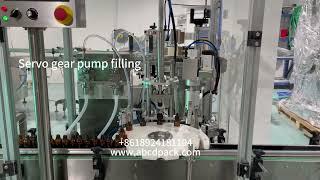 Dropper bottle filling capping machine Machine de remplissage de bouteilles compte - gouttes