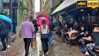 ️ British Rainy Weather ️  London Rainy Walk in the West End  1 hour Rain Walk [4K HDR]