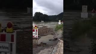 Hochwasser in Regensburg im Juni 2024 (Montag, 3.6.)