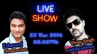 vishAcademy Live Show Ft. HindiDevTuts