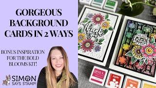 Make Stunning Cards with Gina K Designs Class Products! Background Die Cut Plate in Action!