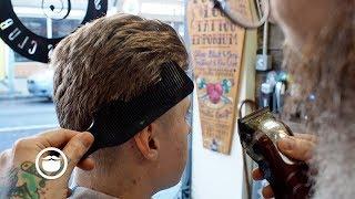 Men's Blended Quiff Haircut from Master Barber