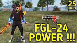 SOLO VS SQUAD || FGL-24 LAUNCHER POWER UNEXPECTED MELTING ENEMIES LIKE WALL| 99% HEADSHOT INTEL I5