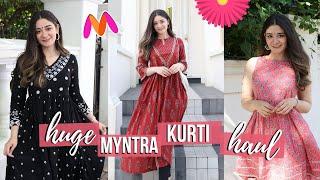 HUGE MYNTRA Try On Kurti Haul! Casual & Festive Kurtis You Must Have // Sana Grover