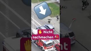 Nicht nachmachen  #feuerwehr #stendal #schlauch #überfahren