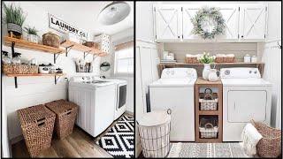 10 Farmhouse Laundry Room Ideas to Organize | house beautiful