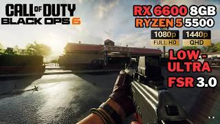 Call Of Duty BO6 On A $500 Gaming PC | Ryzen 5 5500 + RX 6600 8GB | Low - Ultra | 1080P - 1440P