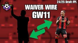 GW11 Best Waiver Picks for Draft FPL