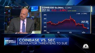 Jim Cramer on Coinbase vs. SEC: Shameful to pressure SEC