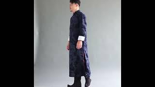 Mens Chinese Traditional Cheongsam Hanfu Dragon Robe