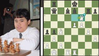 12 years old Hikaru have a brilliant knight & queen sac - Hikaru Nakamura vs Oladapo Oluto Adu 1999