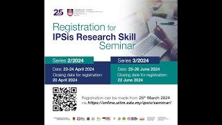 IPSIS RESEARCH SKILL SEMINAR 3/2024: MODULE 6 AND 8 ST CLUSTER