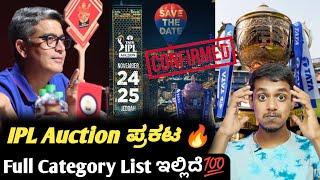 IPL 2025 auction dates announced|IPL 2025 auction update|List of players in IPL auction 2025