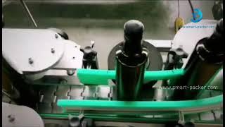 Automatische Olivenölflasche Doppelköpfe Kennzeichnungsmaschine Label Applicator Line