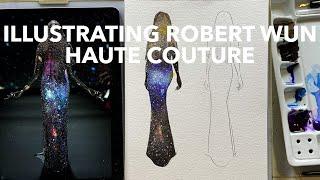 How to Illustrate a Galaxy Print (Robert Wun Couture): Stump Zoe Pt. 2