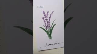 Easy flower painting || lavender drawing tutorial #shorts #art #painting #gouache