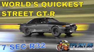 WORLD'S QUICKEST STREET GT-R ON RADIALS KING32 MAATOUKS RACING 7.70 @ 183 MPH