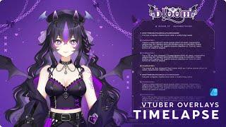 Vtuber Overlays for bloomVT 「 TIMELAPSE 」|  Vtuber Graphics, Stream Assets & Overlays