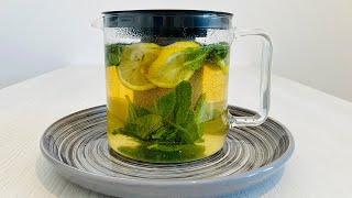 Fresh lemon mint tea. Sugar free