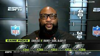 NFL LIVE | Jalen Hurts ​​will take Stafford to HELL - ESPN crew 100% pick Eagles win Wk 12  vs Rams