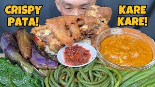 Crispy Pata Kare-Kare Mukbang Asmr | Filipino Food Mukbang Philippines