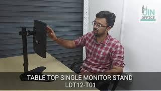 Single Monitor Stand Tabletop| Height Adjustable Monitor Stand| Freestanding Monitor Arm